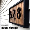 HASWARE Floating House Number Sign: 5 inch Modern Door Signage