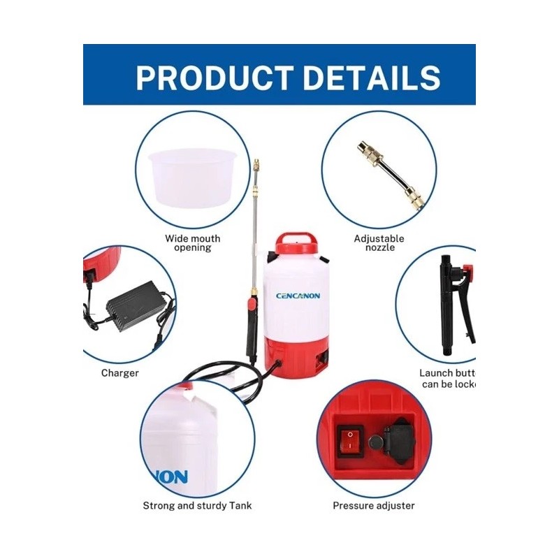 Cencanon 1.3 Gallon Battery Powered Sprayer