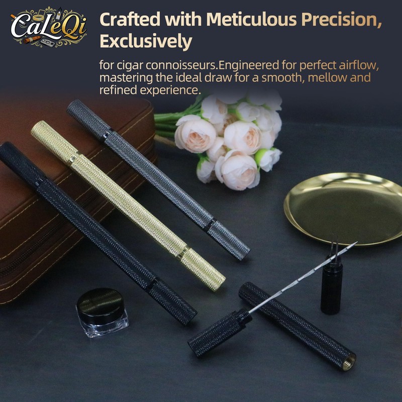 CaLeQi Cigar Draw Enhancer and Nubber 2&1 Set for Cigar