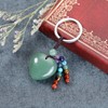 JSDDE Heart Keyring with Chakra Tassel Love Key Ring Natural