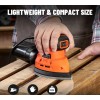 Dovaman 130W Detail Hand Sander Tool With 12Pcs Sandpapers For