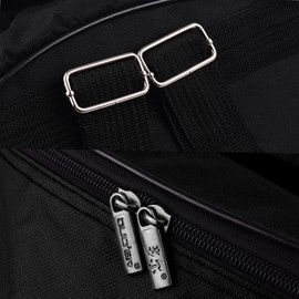 Compact Snare Drum Bag Backpack Case with Shoulder Strap Outside Pockets Musical Instrument Accessory Black