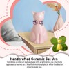 Duuclume Handcrafted Ceramic Cat Urn for Ashes,Cat Statue Funeral Memorial
