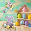 XunYee 4 Pcs Easter Candle Wreath Artificial Easter Egg Candleholder