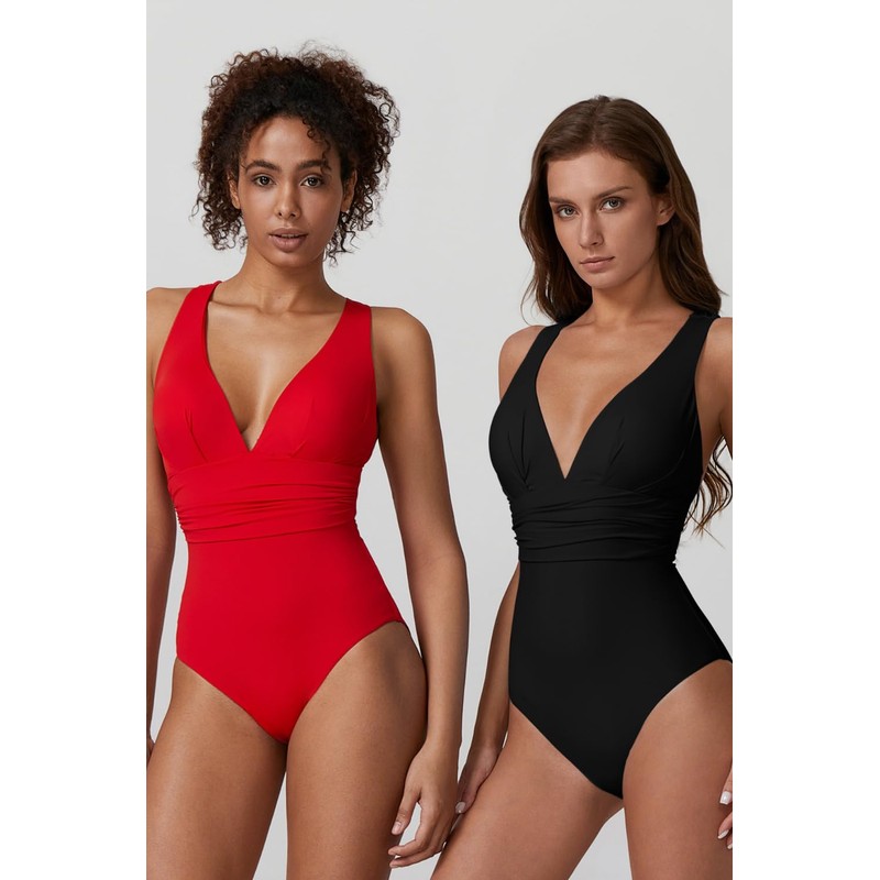 QINSEN - Traje de baño sexy de una pieza con