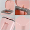 Yesdate 2 L Plastic Tiny Push-Button Trash Can, 0.5 Gallon