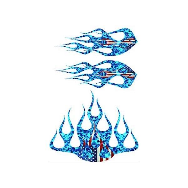 Wild Dingos LLC - STYLE2 Multi-Color Flame Decal Kit Golf