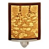 The Porcelain Garden Still Reflections - Curved Porcelain Lithophane Night