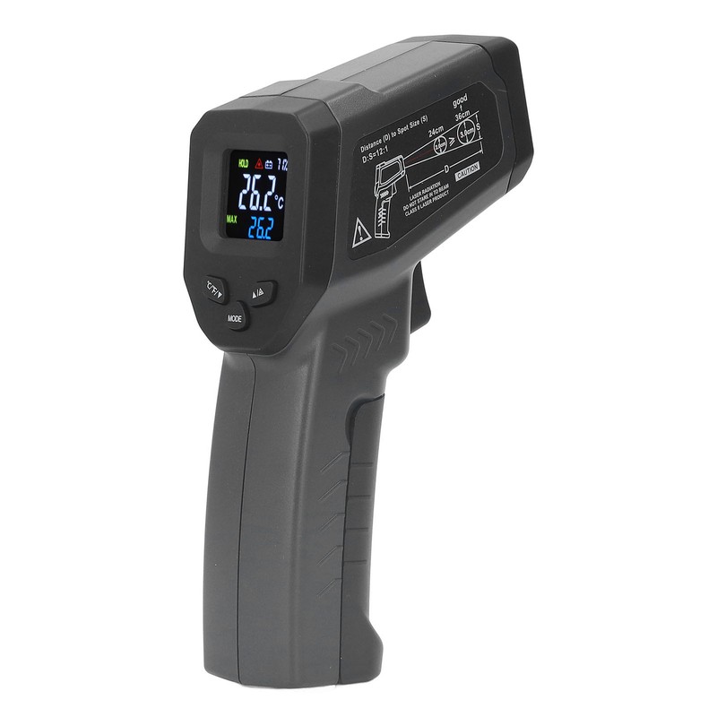 Infrared Thermometer for Cooking Food Temperature Gun Adjustable 12:1 Emissivity