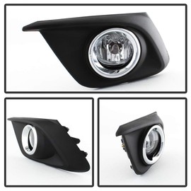 ACANII - For 2014-2016 Mazda 3 Glass Lens] Bumper Fog Lights Driving Lamps W/Switch Assembly Driver & Passenger Side