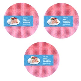 LEKORNA 3 Pack Wafer Sheets Pack of 8 Round Tort Veselka Wafers Raspberry Plain 3.2oz