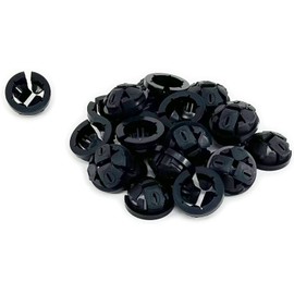 iMBAPrice NM94-25 (25-Pack) Black Button Push-in NM Cable Connector, 3/8 Trade Size, Fits 1/2-Inch Knock Outs, Black