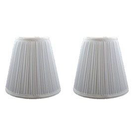 Urbanest Off White Mushroom Pleated Hardback Lamp Shades, Set of 2, 5x9x8.5 Inch (Spider)