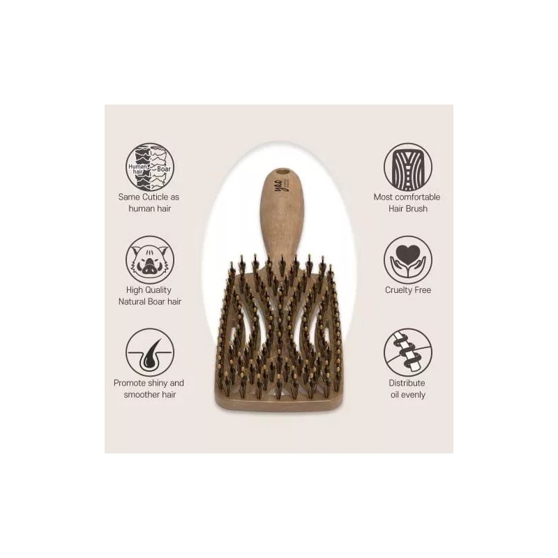 Mother's Corn Cepillo De Pelo De Cerdas De Jabalí Yao,