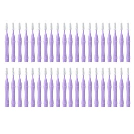 40pcs Interdental Brushes Prevent Decay Remove Bad Breath Teeth Brace Cleansing Brush for Adults Purple 1.2‑1.5mm