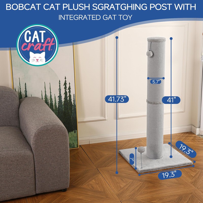 Cat Scratching Post Carpet Scratching Post 40" for Indoor Cats,