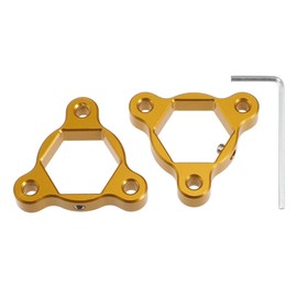 X AUTOHAUX 22mm Gold Tone Aluminum Alloy Racing Motorcycle Rider CNC Fork Preload Adjusters for Most Motorcycle - Pack of 2