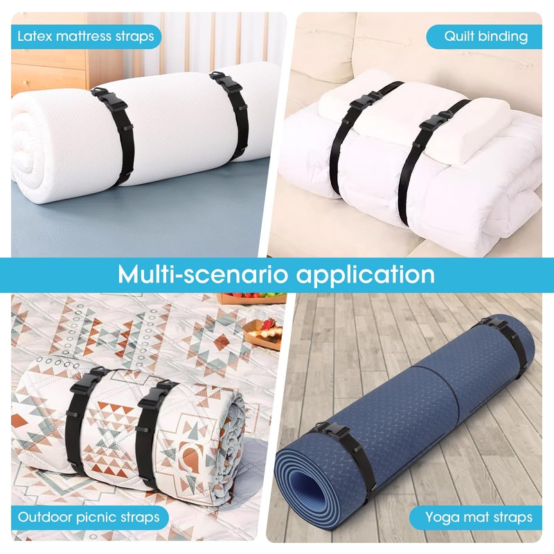 Multifunctional Floating Mat Straps with Quick Release Buckles, Suitable for