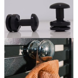 anapont Towel Rail Towel Knob – White – Chrome – Black – Towel Hook Bathrobe Holder for Radiator Bathroom Radiator Set of 2 (Black, Type 1)
