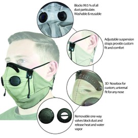 ATV TEK, Pro Series Rider and Safety Dust Mask, Tan - XL