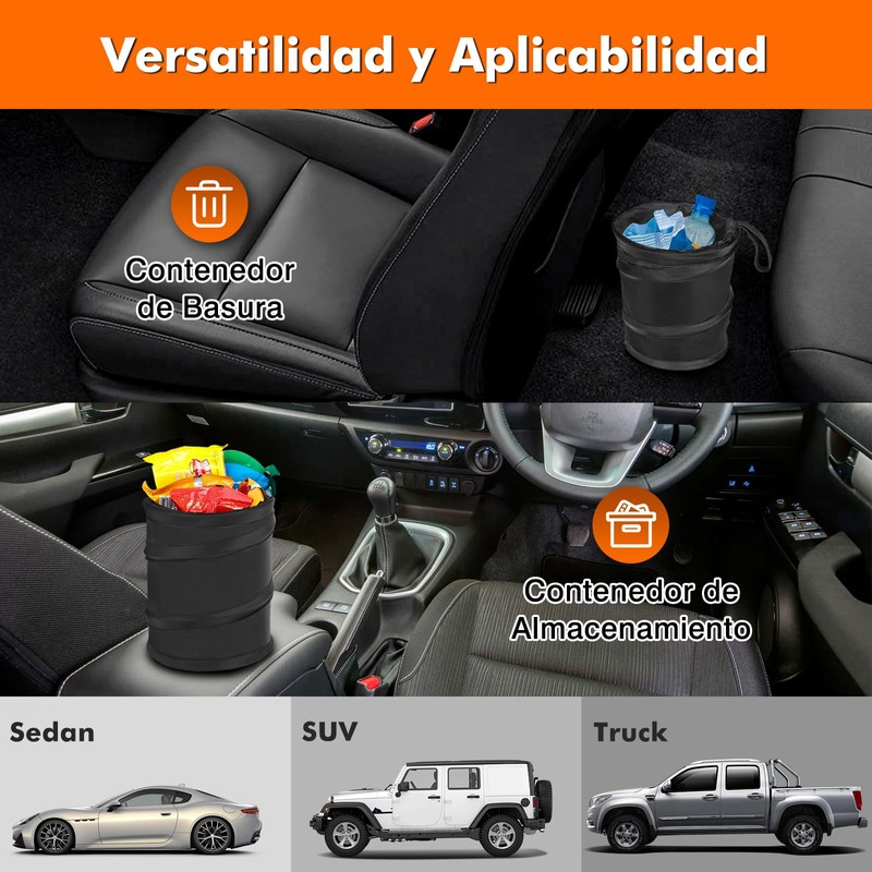 Bote de Basura para Auto, Benanei Cubo de Basura Plegable
