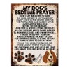 MY DOG'S BEDTIME PRAYER RETRO STYLE METAL TIN SIGN/PLAQUE DOG