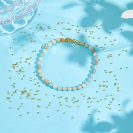 UNICRAFTALE 5000Pcs Round Crimp Beads 1.5mm Golden Spacer Beads 0.5mm Hole Tiny Brass Beads DIY Bracelet Crimp Beads Metal Beads for DIY Bracelet Necklace Jewelry Making