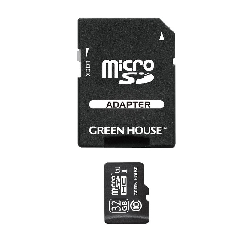 Greenhouse GH-SDMRHCUB32G microSDHC Card, 32 GB, Class 10, UHS-I Compatible