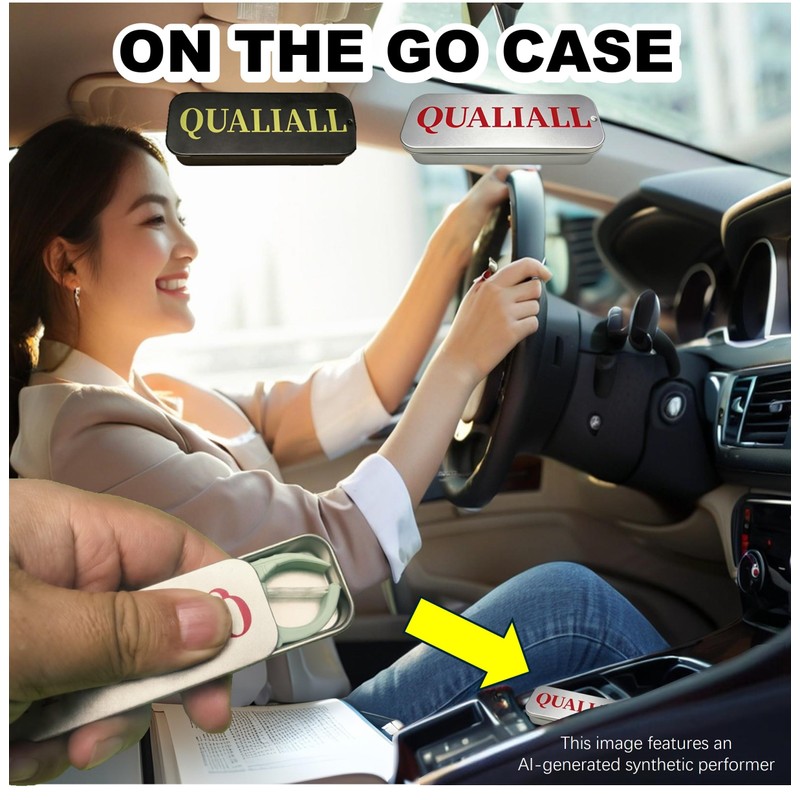 QUALIALL Travel Floss Picks Case, Mini Sealed Sliding Box, 10