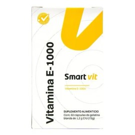 Vitamina E-1000 Smart Vit Anahuac 60cap 1.2gr Sabor Natural