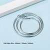 Josfeva Silver Hoops Earrings for Women Girls, Hypoallergenic 925 Sterling