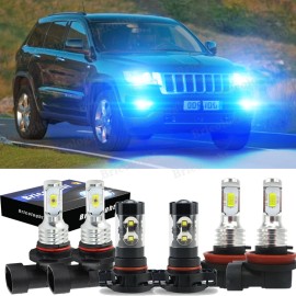 Unbranded Para For Jeep Grand Cherokee 2011 2012 2013 LED faro alto / bajo +luz antiniebla