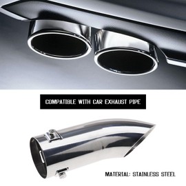Car exhaust tailpipe, exhaust trims, tailpipes bent downwards, suitable for diameter 30-55 mm