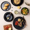 AmorArc Ceramic Dinner Plates Set of 6, Wavy Rim 10.5