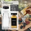 GPOVVIMX 24 Pcs Glass Spice Jars with 408 Labels, 4oz