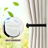 2 Pack Adhesive Metal Curtain Hooks and Tiebacks - No