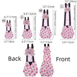 MANON ROSA Chicken Diapers Bantam Hens - Reusable 6-Piece Set with Bow Ties Poultry Nappies Washable Waterproof for Geese Pet Ducks Silkie(6D20P XS)