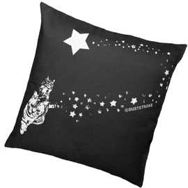 Dust Stroke: 17.7 x 17.7 inches (45 x 45 cm), Black Cat Pattern, Cushion Cover, Stylish, Interior, Miscellaneous Goods, Cat (Star, Space Cat)
