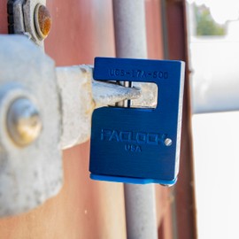 PACLOCK's UCS-17A-600 Block-Lock, High Performance 6-Pin Cylinder, One Lock Keyed to a Number U-Pick! w/ 2 Keys, Blue Anodized Aluminum