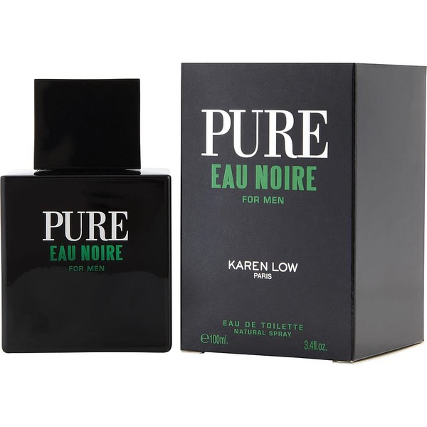 Karen Low Pure Eau Noire Men Eau De Toilette Spray 3.4 Fl Oz, Black