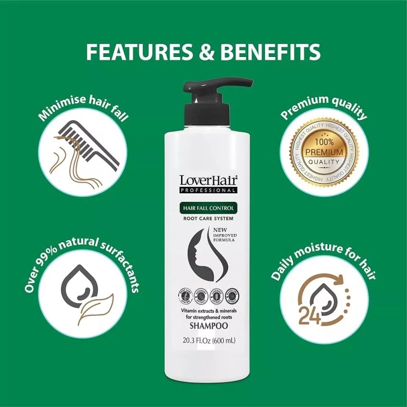LoverHair Professional Hair Fall Control Shampoo & Conditioner Set 20.03