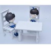 1/6 Miniature Wooden Dining Table Chairs for Dollhouse Fairy Scenes