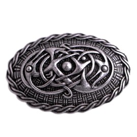 LANGHONG Legendry Norse Viking Brooch For Men Amulet Dragon Turtle Brooch Talisman Jewelry (DRAS)