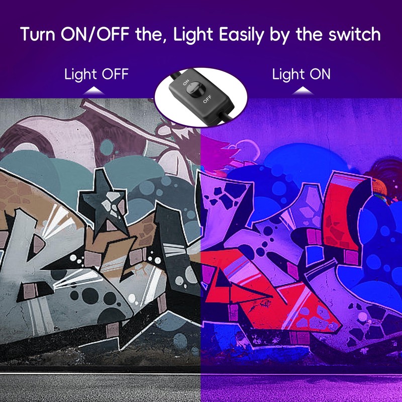 3 Pack 200W LED Black Lights, Blacklight Flood Light with