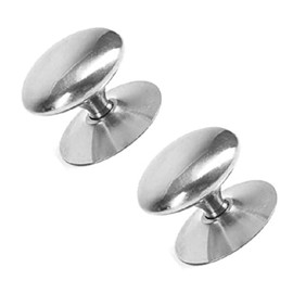 TERF® 35mm Traditional Polished Chrome Cabinet Door Knobs 35mm Chest Drawer Cupboard Kitchen Wardrobe Door Pull Handle Knobs with Fixing Screw for Home Office and Multi Use - Pack of 2