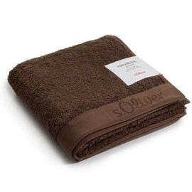 s.Oliver Hand Towel 50 x 100 cm, 100% Cotton, 600 g/m², Soft and Absorbent, Brown Towels
