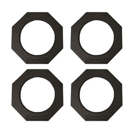 Plasticade Octagon Traffic Cone Weight (7 lbs.) for Construction Zones and Heavy Traffic Areas, Made of Recycled Rubber, Fits Standard Size Traffic Cones, Made in The USA (4 Pack)