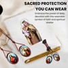 Pack of 6 pcs.- Scapulars Catholic Necklace with Brown Cord