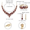 EVER FAITH Statement Necklace Earrings and Bracelet Set for Women,