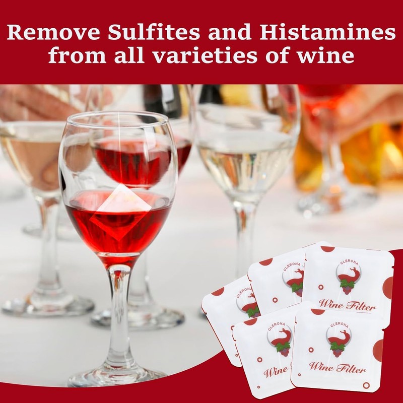 Wine Filters - 12 Pack Wine Purifier Removes Histamines and